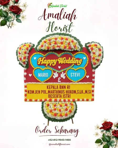 Papan Bunga Pernikahan Giyono